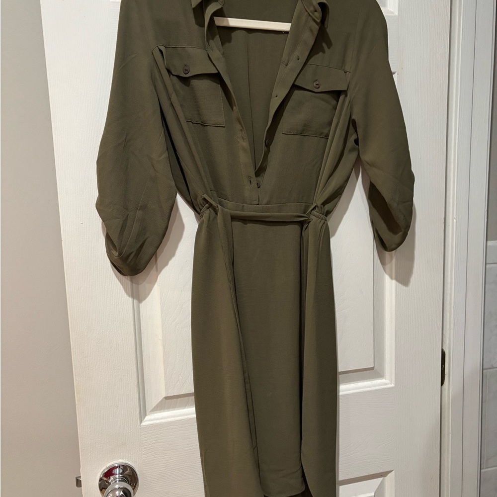 Monteau Khaki Green Dress